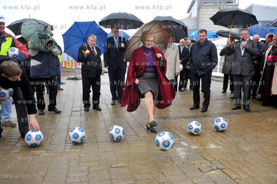 Gdansk. Rebiechowo. Uroczystosc wmurowania kamienia...