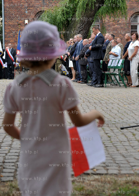Gdansk. Plac Obronców Poczty Polskiej w Gdansku. Uroczystosci...