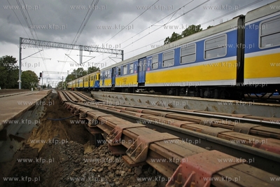 Budowa Drogi Zielonej pod torami PKP i SKM na gdanskiej...