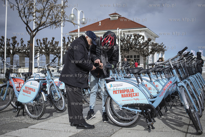 Sopot. Start Systemu Roweru Metropolitalnego MEVO.
26.03.2019
fot....