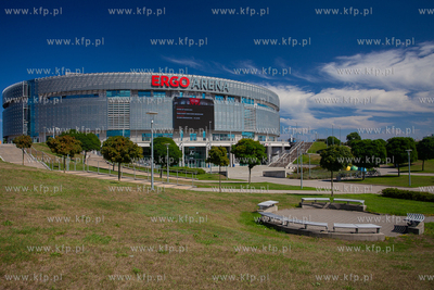 Hala widowiskowo - sportowa Ergo Arena na granicy Gdańska...