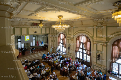 Gdańsk. Siedziba Rady Miasta.  Spotkanie wiceprezydentki...