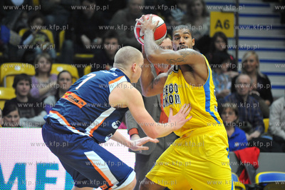 Gdynia. Mecz XXII kolejki Polskiej Ligi Koszykowki...