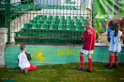 Gdansk. Stadion MOSiR przy ul. Traugutta. Akcja Polska...