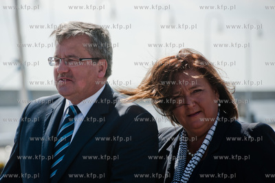 Sopot - molo. Przystan Jachtowa. Uroczystosc slubowania...