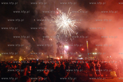 Gdynia. Powitanie Nowego, 2008 Roku na Skwerze Kosciuszki....