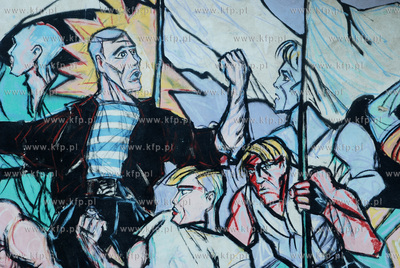 Murales czyli wielkoformatowe malowidla na sciane uwiecznione...