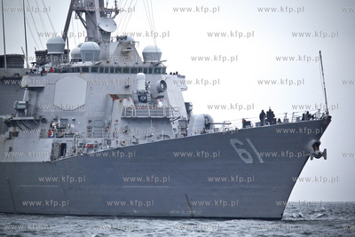 Zatoka Gdanska. Okret Marynarki Wojennej USA, USS RAMAGE...
