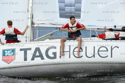 Sopot - molo. Polska - Brazylia na Morzu Baltyckim....