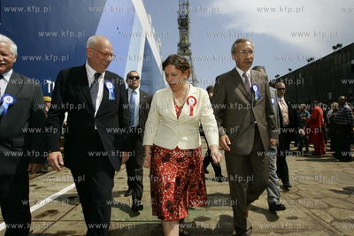 Stoczni Gdynia, ceremonia chrztu samochodowca Ro-Ro...