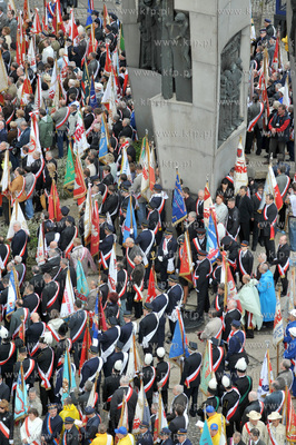 Gdansk. Plac Solidarnosci. Obchody 20 rocznicy obalenia...