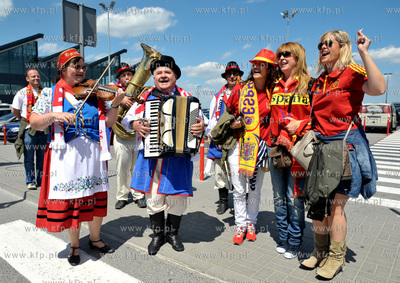 Gdansk. Port Lotniczy im. Lecha Walesy. Kapela kaszubska...