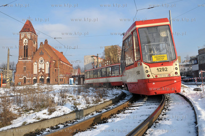 Gda "sk Siedlce. Ul. Kartuska. Petla tramwajowa  przy...