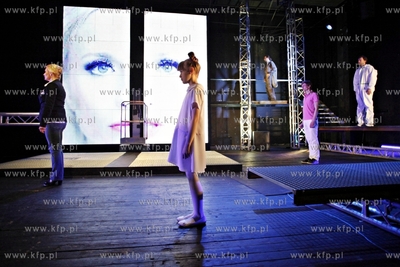 Gdansk. Teatr Wybrzeze. Proba medialna spektaklu Stalker...