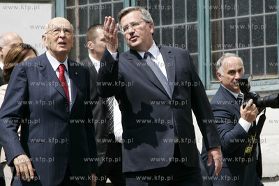 Gdansk. Dwor Artusa. Powitanie przez Prezydenta RP...