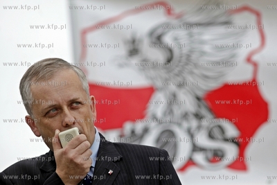 Gdansk. Plac Solidarnosci.Manifestacja Ligi Obrony...
