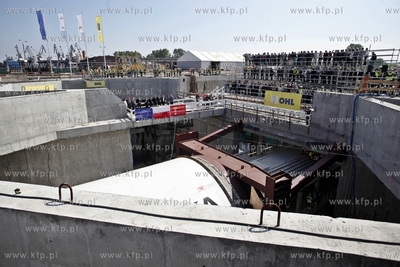 Gdansk. Symboliczne uruchomienie maszyny TBM Damroka,...