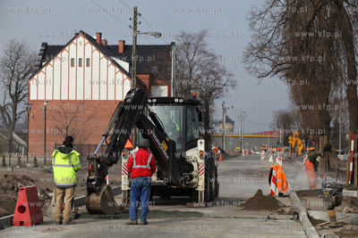 Przebudowa ulicy Uczniowskiej w Gdańsku Letnicy. 25.03.2015...