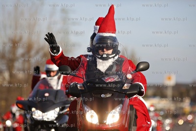 Gdansk. XIII edycja parady Mikolaje na Motocyklach....