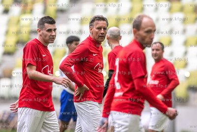 Stadion Gdańsk. Mecz towarzyski drużyn piłkarskich...