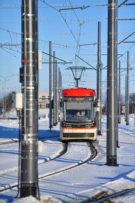 Tramwaj pesa jazz duo na pętli Ujeścisko. 14.02.2021...