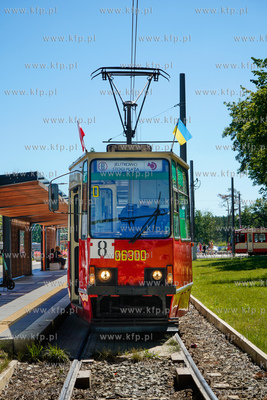 Zabytkowy tramwaj 105N obusługujący w wakacyjne weekendy...
