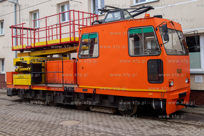 Zajezdnia tramwajowa Wrzeszcz. Drezyna tramwajowa WMS-01L...