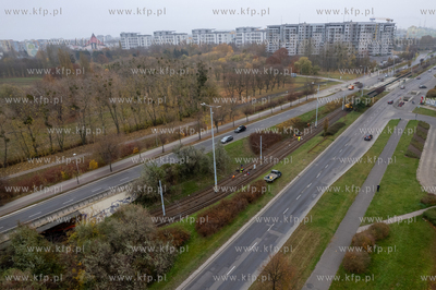 Remont dojazdów do pętli tramwajowej Zaspa w Gdańsku....