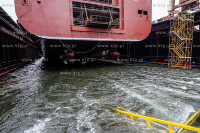 Gdańska Stocznia Remontowa im. J. Piłsudskiego. Wodowanie...