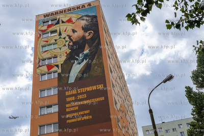 Gdańsk, ul. Warneńska 4. Mural upamiętniający Rafała...