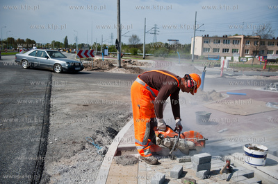 Gdansk. Budowa ulic i torowisk na ul Hallera i Uczniowskiej,...