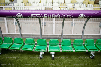 Gdansk. Stadion PGE Arena. Konferencja wladz miasta...