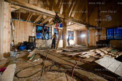 Skarszewy. Proba zbudowania drewnianego kosciola w...