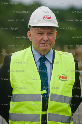 Gdansk. Powstajacy wiadukt Pomorskiej Kolei Metropolitalnej...