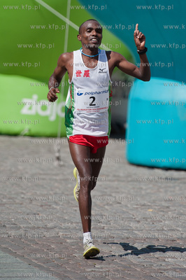 Gdansk. XX Maraton Solidarnosci.
Nz zwyciezca Joel...