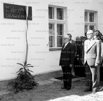 Otwarcie Muzeum Hymnu Narodowego w Bedominie na Kaszubach.Na...