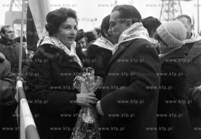 Uroczystosci chrztu 105-tysiecznika Marszalek Budionnyj...