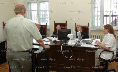 Sala rozpraw Sadu Rejonowego w Gdansku przed ktorym...