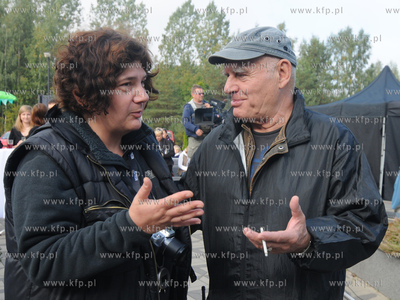 Andrzej Kotkowski na planie zdjeciowym filmu "Uklad...