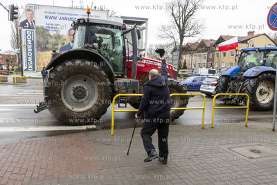 Ogólnopolski protest rolników.Akcja protestacyjna...