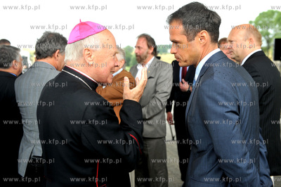 Gdansk. Obwodnica Trojmiasta. Wmurowania kamienia wegielnego...