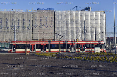 Gdańsk. Budowa Forum Gdańsk. Widok ud ul. 3 Maja...