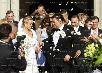 Gdansk. Katedra Oliwska. Slub Dariusza Michalczewskiego...