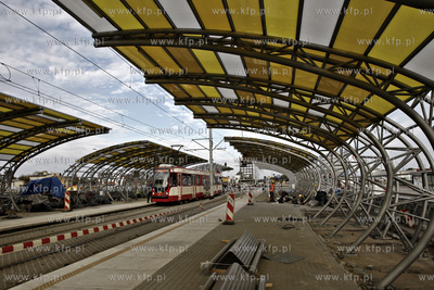 Gdansk Letnica. Budowa przystanku tramwajowego przy...