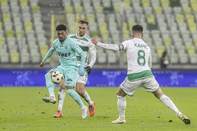 Lechia Gdańsk - Sląsk Wrocław. Nz. Sylwester Jasper...