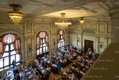Gdańsk. Siedziba Rady Miasta.  Spotkanie wiceprezydentki...