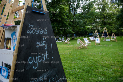 Park Połnocny w Sopocie. Festiwal Literacki Sopot....