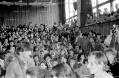 Strajk studencki na Uniwerytecie Gdanskim w Gdansku....