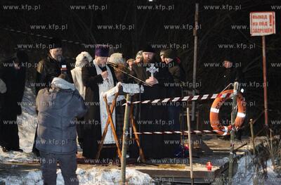 Kaliningrad, Rosja. Swieto Chrztu Panskiego podczas...