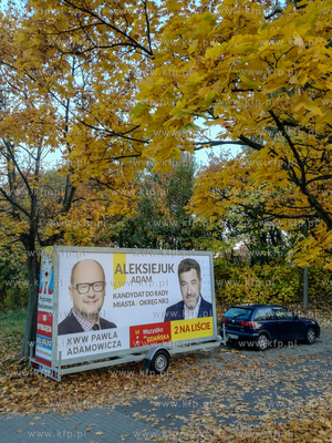 Kampania samorządowa w Gdańsku. Mobilny billboard...